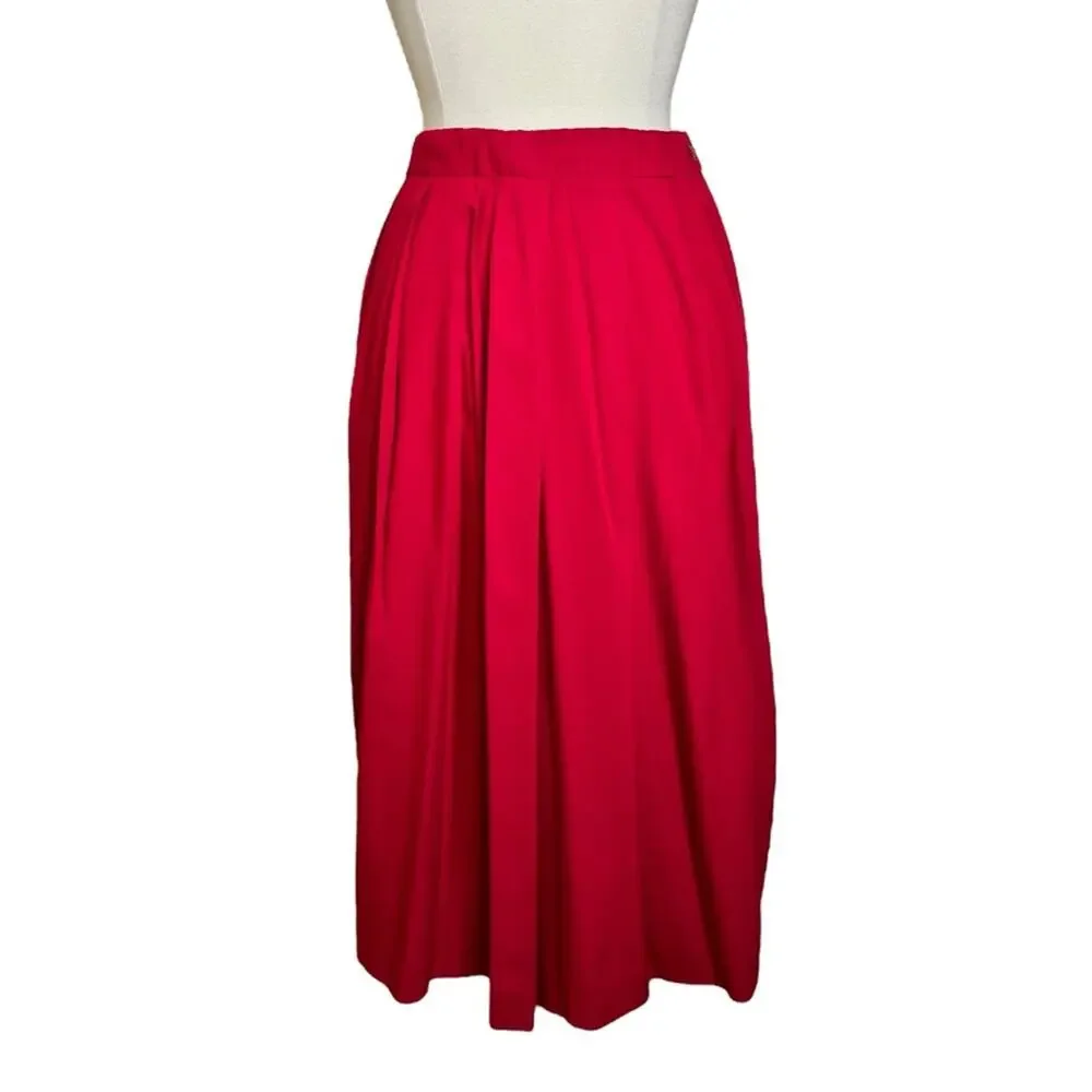 Vintage Pendleton‎ Country Sophisticates Red Midi Skirt Women's Small